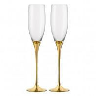 Eisch Champagner-Exklusiv - Geschenkset Sektgläser gold im Geschenkkarton 2-tlg. / 180 ml